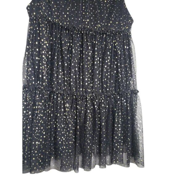 Popsugar Dress Womens Size 3X Black Aline Sleeveless‎ Ruffle Star Plus Size - Picture 4 of 7